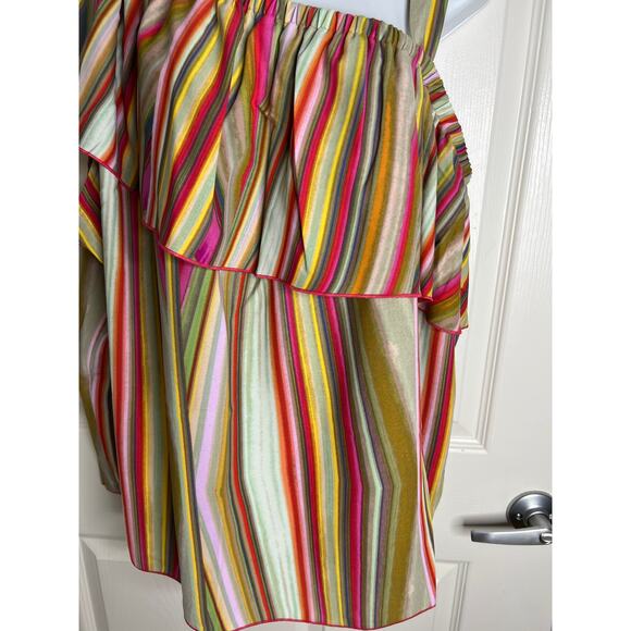 Rachel Roy Women's Off-Shoulder Ruffle Blouse Multicolor Stripe NEW ~ Size 3X - Picture 5 of 6